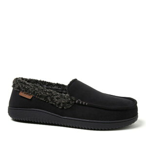 �f�B�A�t�H�[���Y �����Y �V���[�Y �T���_�� �X�G�[�h DEARFOAMS Alexander Microsuede Moccasin Slipper Black �u���b�N