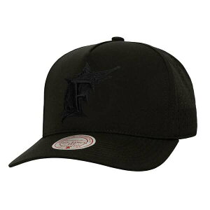 �~�b�`�F��&�l�X �����Y �A�N�Z�T���[ �X�q Men's Mitchell & Ness Black Florida Marlins Cooperstown Collection Perfect Icon Pro Pinch Snapback Hat Black �u���b�N
