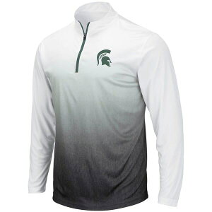 �R���V�A�� �����Y �A�E�^�[ �W���P�b�g�E�u���]�� ���S Men's Colosseum Gray Michigan State Spartans Magic Team Logo Quarter-Zip Jacket Gray �O���[