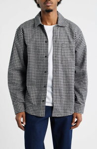 �f�B�b�L�[�Y �����Y �g�b�v�X �V���c �R�b�g�� Dickies Hendersonville Classic Fit Check Brushed Cotton Button-Up Shirt December Sky �`�F�b�N