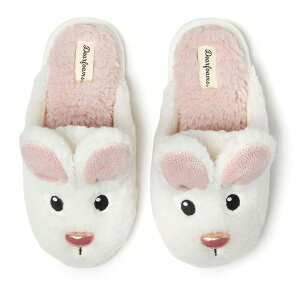�f�B�A�t�H�[���Y ���f�B�[�X �V���[�Y �T���_�� DEARFOAMShay Novelty Easter Bunny Rabbit Scuff Slipper Muslin