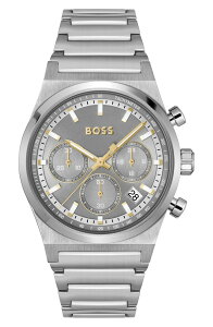 �{�X �����Y �A�N�Z�T���[ �r���v BOSS Candor Chronograph Bracelet Watch, 41mm Gray �O���[