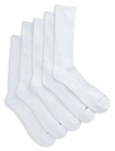 ���[�{�b�N �����Y �A���_�[�E�F�A �C�� �g�[�� Reebok Big & Tall Vector 5-pk Crew Socks White �z���C�g