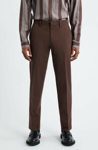 �I�[�v���G�f�B�b�g �����Y �{�g���X �J�W���A���p���c �X�����t�B�b�g Open Edit Slim Fit Solid Flat Front Stretch Suit Pants Brown Chicory �u���E��