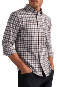 ���[�k �����Y �g�b�v�X �V���c �X�����t�B�b�g Rhone State of Mind Check Slim Fit Button-Up Shirt Cinnamon Red Check ���b�h