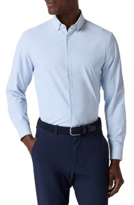 �~�Y�����C�� �����Y �g�b�v�X �V���c Mizzen+Main Leeward Trim Fit Striperformance Button-Up Shirt Bel Air Blue Banker Stripe �u���[