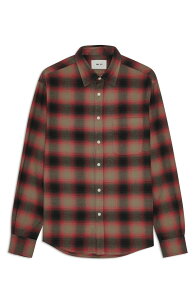 NN07 �����Y �g�b�v�X �V���c �R�b�g�� NN07 Deon 5465 Organicotton Button-Up Shirt Red Check ���b�h