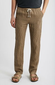 �A���b�N�X�N���[�� �����Y �{�g���X �J�W���A���p���c ���l�� ALEX CRANE Bo Linen Drawstring Pants Overdye Chai