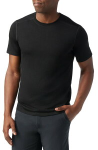 �X�}�[�g�E�[�� �����Y �g�b�v�X T�V���c Smartwool Merino Wool Short Sleeve T-Shirt Black �u���b�N