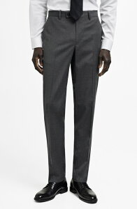 �}���S �����Y �{�g���X �J�W���A���p���c �X�����t�B�b�g MANGO Milan Slim Fit Suit Pants Grey �O���[