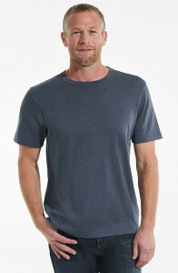 �����Y�G���h �����Y �g�b�v�X T�V���c �R�b�g�� Lands' End Short Sleeve Cotton Supima Tee Dusk Indigo Heather �w�U�[