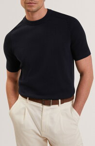 �e�b�h�x�[�J�[ �����Y �g�b�v�X T�V���c �E�[�� �Z�[�^�[ �R�b�g�� Ted Baker Torrent Short Sleeve Cotton & Wool Sweater Navy �l�C�r�[