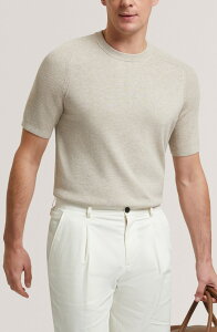 �e�b�h�x�[�J�[ �����Y �g�b�v�X T�V���c �E�[�� �Z�[�^�[ �R�b�g�� Ted Baker Torrent Short Sleeve Cotton & Wool Sweater Taupe �g�[�v
