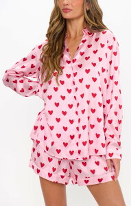 �E�~�[���A���[�� ���f�B�[�X �A���_�[�E�F�A �i�C�g�E�F�A Show Me Your Mumu Early Riser PJ Set Pink Queen Of Heartsilky �s���N