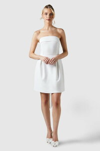 �R�[�X�g ���f�B�[�X �g�b�v�X �����s�[�X �~�j Coast Bow Back Bandeau Bridal Mini Dress Ivory �A�C�{���[