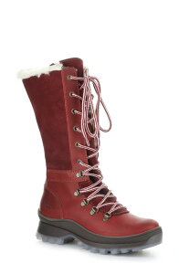 �{�X�A���h�R�[ ���f�B�[�X �V���[�Y �u�[�c�E���C���u�[�c �E�[�� Bos. & Co. Dell Waterproof Wool Faux Shearling Lined Boot Red ���b�h