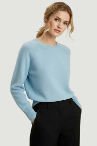 �}�W�F�X�e�B�b�N ���f�B�[�X �A�E�^�[ �p�[�J�[�E�X�E�F�b�g �N���[�l�b�N Majestic Filatures Cashmere Long Sleeve Pullover Crewneck Ciel