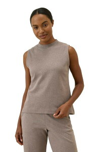 �p�N�g ���f�B�[�X �g�b�v�X �V���c ���b�N�l�b�N �R�b�g�� Pact Organicotton Airplane Mock Neck Shell Deep Taupe Heather �w�U�[