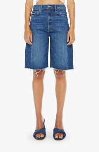 �}�U�[ ���f�B�[�X �{�g���X �n�[�t�p���c�E�V���[�c �n�C�E�G�X�g �V���[�g�p���c MOTHER The Half-Pipe Frayed High Waist Bermuda Shorts Did You Bring Me Anything