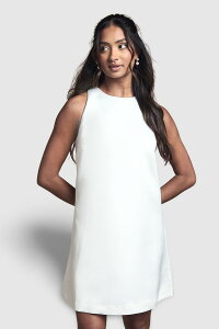 �R�[�X�g ���f�B�[�X �g�b�v�X �����s�[�X �~�j �T�e�� Coastructured Satin Bridal Mini Dress Ivory �A�C�{���[