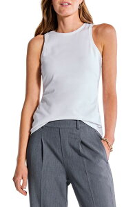 �j�b�N�v���X�]�[�C ���f�B�[�X �g�b�v�X �V���c �n�C�l�b�N NIC+ZOE Perfect High Neck Tank Paper White �z���C�g