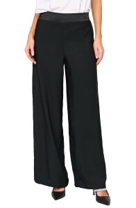 �M�u�\�����b�N ���f�B�[�X �{�g���X ���M���X ���C�h���b�O �p���c �T�e�� GIBSONLOOK Solstice Wide Leg Satin Pants Black �u���b�N