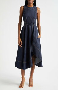 �T���N �Z�v�g ���f�B�[�X �{�g���X �f�j���p���c �m�[�X���[�u Cinq Sept Zelda High-Low Sleeveless Denim Dress Indigo �C���f�B�S