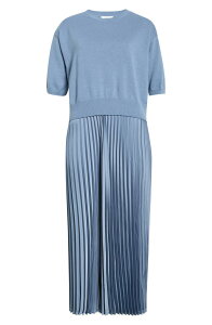 �Z�Z ���f�B�[�X �g�b�v�X �����s�[�X �v���[�c�X�J�[�g �v���[�c �Z�[�^�[ �X�J�[�g CeCe Sweater & Pleated Skirtwo-Piece Set Shadow