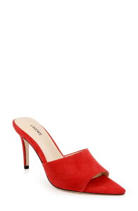 ���W�����X ���f�B�[�X �V���[�Y �q�[�� �T���_�� L'AGENCE Lolita Pointed Toe Sandal Red Suede ���b�h