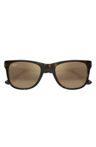 �}�E�C�W�� ���f�B�[�X �A�N�Z�T���[ �T���O���X�E�A�C�E�F�A Maui Jim Kikonia XL 53mm Wraparound Rectangular Sunglasseshiny Dark Havana/ Bronze