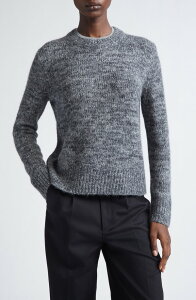���B���X ���f�B�[�X �A�E�^�[ �p�[�J�[�E�X�E�F�b�g �N���[�l�b�N �Z�[�^�[ Vince Marled Crewneck Sweater Medium Heather Grey Combo �O���[