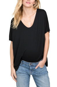 �n�b�` ���f�B�[�X �g�b�v�X T�V���c �}�^�j�e�B HATCH The Perfect Vee Maternity Tee Black �u���b�N