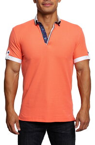 �}�Z�I �����Y �g�b�v�X �|���V���c �R�b�g�� Maceoo Mozart Coral Short Sleeve Cotton Polo Coral �R�[����
