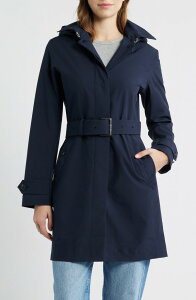 �Z�C�u �U �_�b�N ���f�B�[�X �A�E�^�[ �W���P�b�g�E�u���]�� �R�[�g Save The Duck Jackie Waterepellent Raincoat with Removable Hood Blue Black �u���b�N