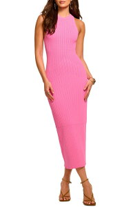 ���C�~�[ �u���b�N ���f�B�[�X �g�b�v�X �����s�[�X �Z�[�^�[ �m�[�X���[�u �}�L�V Ramy Brook Marienne Stitch Sleeveless Maxi Sweater Dress Pink Garnet �s���N