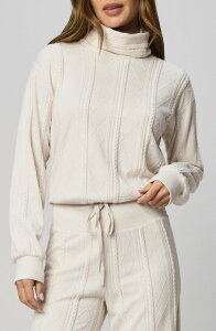 �X�v�����f�B�b�g ���f�B�[�X �A�E�^�[ �p�[�J�[�E�X�E�F�b�g �^�[�g���l�b�N Splendid Cable Lounge Turtleneck Topale Oak White Heather �z���C�g