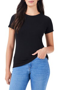 �j�b�N�v���X�]�[�C ���f�B�[�X �g�b�v�X �V���c �N���[�l�b�N NIC+ZOE Perfect Crewneck Rib Top Black Onyx �u���b�N