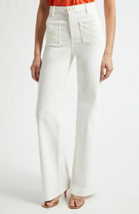 ���C�~�[ �u���b�N ���f�B�[�X �{�g���X ���M���X ���C�h���b�O �p���c Ramy Brook Heidi Wide Leg Pants White �z���C�g