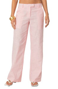 �A�f�B�N�e�b�h ���f�B�[�X �{�g���X �f�j���p���c �X�g���[�g �R�b�g�� EDIKTED Arya Straight Leg Cotton Pants Light-Pink �s���N