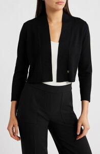 �A���N���C�� ���f�B�[�X �A�E�^�[ �p�[�J�[�E�X�E�F�b�g Anne Klein Kissing Front Shrug Anne Black �u���b�N