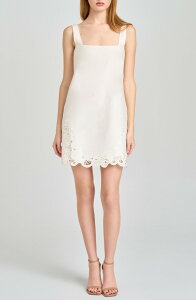 ���C�t ���f�B�[�X �g�b�v�X �����s�[�X �~�j �R�b�g�� �h�J WAYF Katarina Eyelet Embroidered Stretch Cotton Minidress Ivory �A�C�{���[