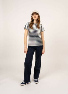 �Z�C���g�W�F�[���X ���f�B�[�X �g�b�v�X T�V���c Saint James ETRILLE II - Short Sleeve Breton Stripe Teecru/Navy �G�N����