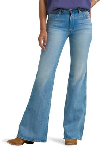 �����O���[ ���f�B�[�X �{�g���X �f�j���p���c �W�[���Y Wrangler '70s High Rise Flare Jeansoft Ocean