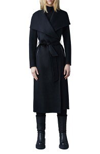 �}�b�J�[�W�� ���f�B�[�X �A�E�^�[ �W���P�b�g�E�u���]�� �E�[�� �R�[�g Mackage Mai Woolong Wrap Coat Black �u���b�N