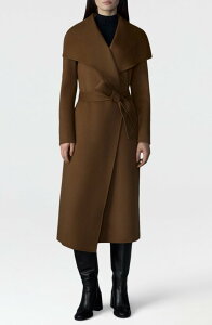 �}�b�J�[�W�� ���f�B�[�X �A�E�^�[ �W���P�b�g�E�u���]�� �E�[�� �R�[�g Mackage Mai Woolong Wrap Coat Earth Brown �u���E��