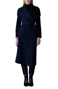 �}�b�J�[�W�� ���f�B�[�X �A�E�^�[ �W���P�b�g�E�u���]�� �E�[�� �R�[�g Mackage Mai Woolong Wrap Coat Navy �l�C�r�[