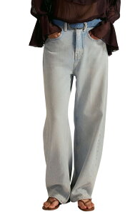 �t���[�s�[�v�� ���f�B�[�X �{�g���X �f�j���p���c ���C�h���b�O �W�[���Y Free People Truro Relaxed Wide Leg Jeans Beach Please