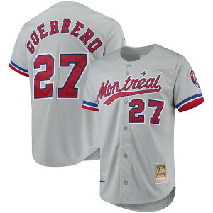 �~�b�`�F��&�l�X �����Y �g�b�v�X �V���c �W���[�W�[ Men's Mitchell & Ness Vladimir Guerrero Gray Montreal Expos Cooperstown Collection Authentic Jersey Gray �O���[