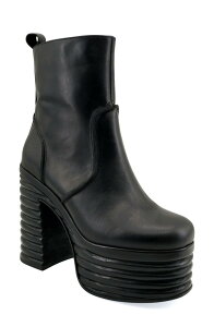 �W�W ���f�B�[�X �V���[�Y �u�[�c�E���C���u�[�c �v���b�g�t�H�[�� ZIGI Argelia Waterproof Platform Bootie Black �u���b�N