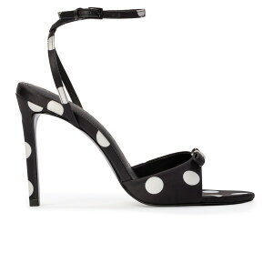 �u���b�N�X�G�[�h�X�^�W�I ���f�B�[�X �V���[�Y �T���_�� BLACK SUEDE STUDIO Albie 100 Sandal Black Polka Dot Satin �u���b�N